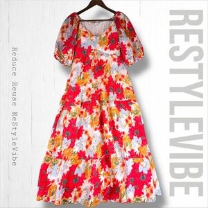 BALTIC BORN Women’s Size S Dress Midi Length NWT Floral Lined DENTON Style NEW